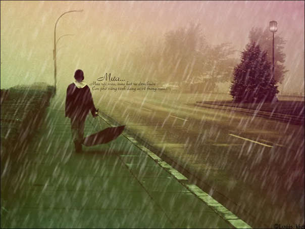 Hình ảnh buồn về mưa lạnh lẽo tâm trạng cô đơn về tình yêu khi chia tay -5