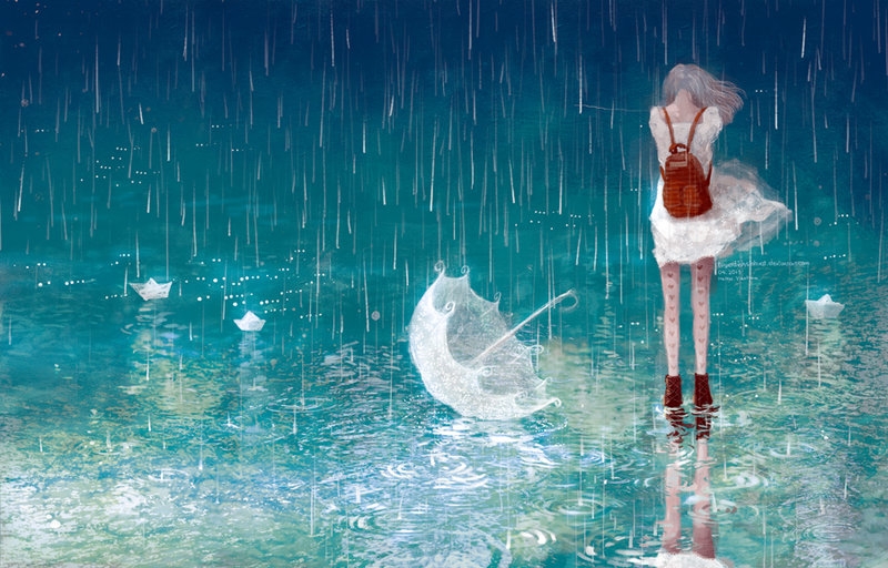 Hình ảnh buồn về mưa lạnh lẽo tâm trạng cô đơn về tình yêu khi chia tay -9